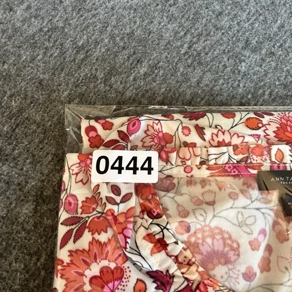 Ann Taylor Factory Floral Blouse Cottagecore Boho Peasant Women's Large - Picture 10 of 11